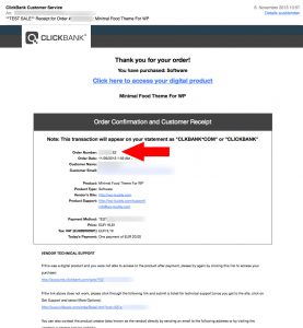 Clickbank Receipt E-Mail