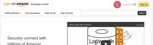 Login with Amazon Signup Button