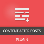 Content After Posts WordPress Plugin