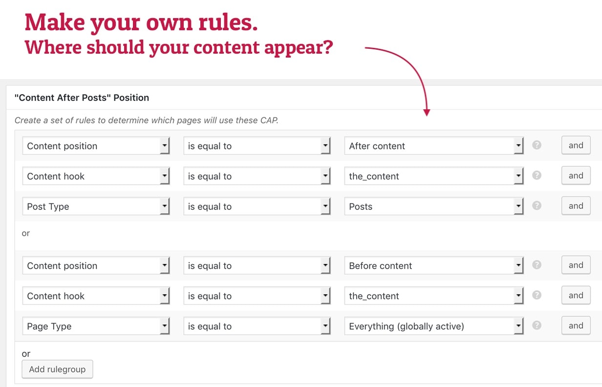 Make your own rules and create your own rulesets